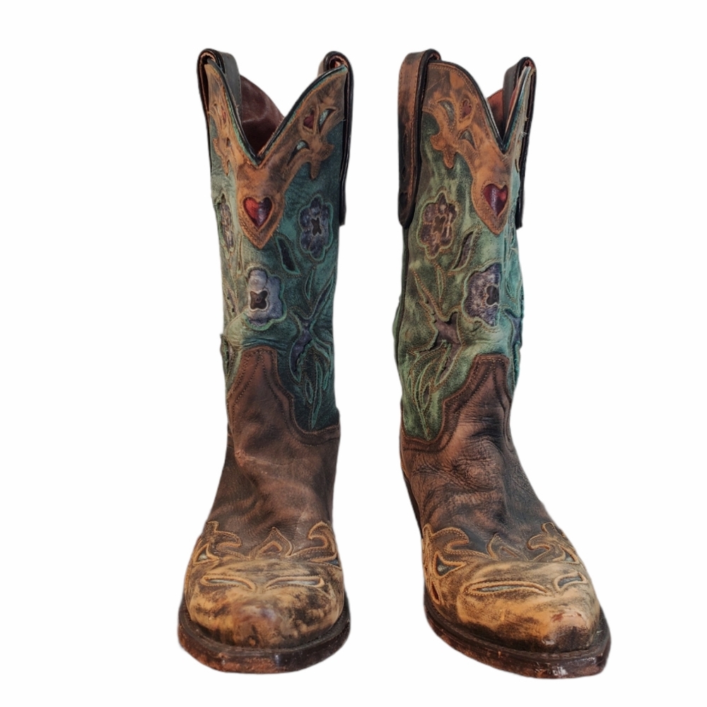 Dan Post Vintage Bluebird Western Boots Size 6 - Picture 3 of 10